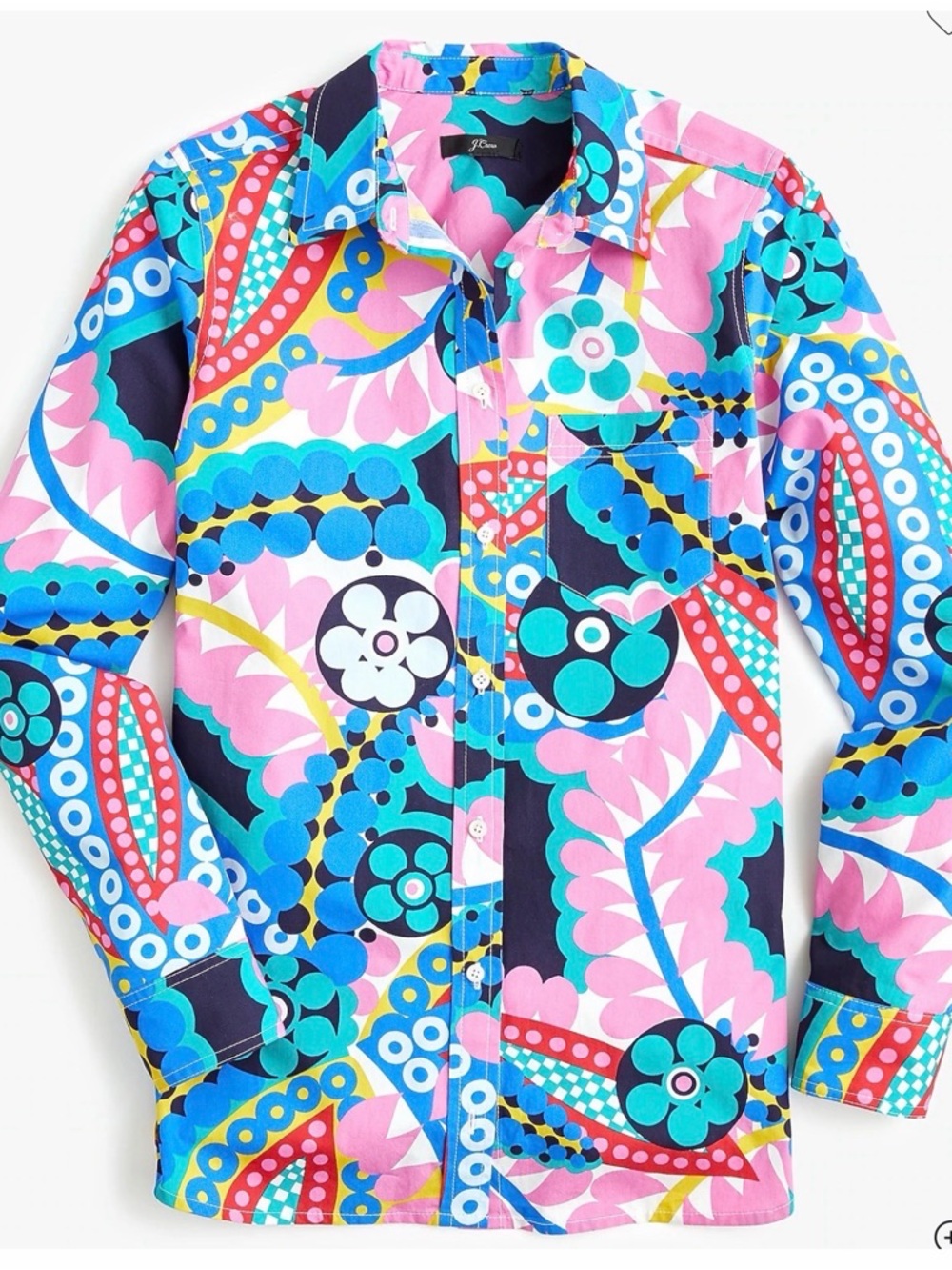 J. Crew Classic Fit Button Down Floral Top